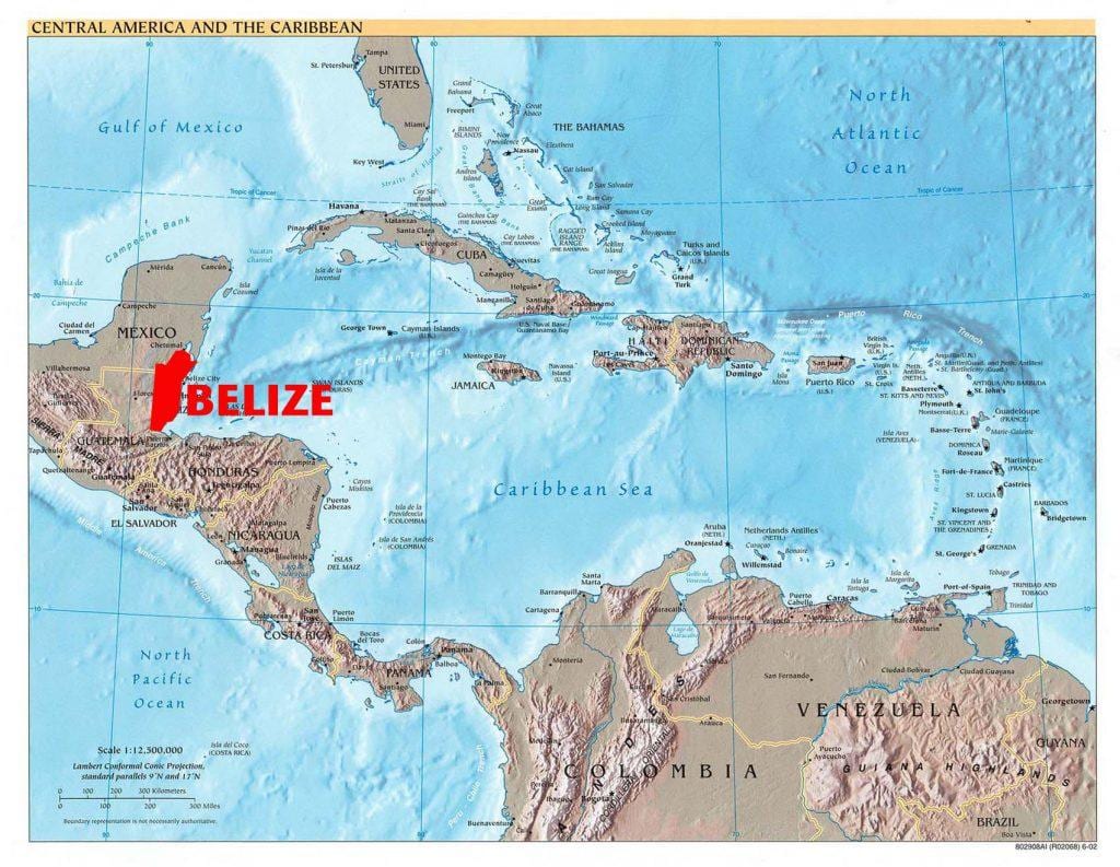 Kart Beliz, Mərkəzi Amerika